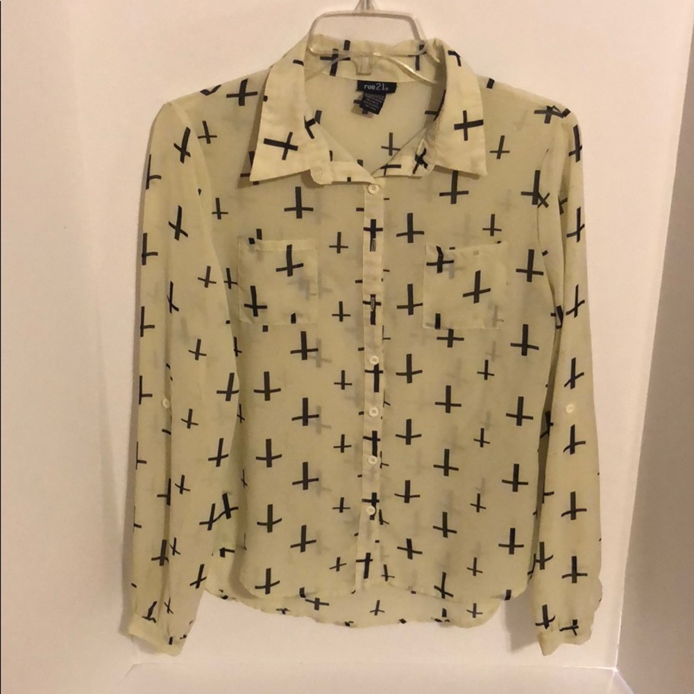 Sheer Cross Blouse